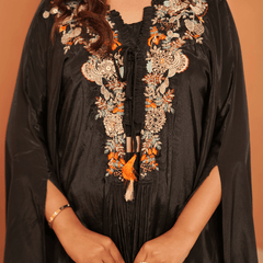 Haya Crepe Black Indo- Western Set