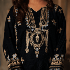 Lailah Velvet Royal Blue Kurta Set