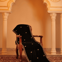 Zehra Velvet Black Kurta Set