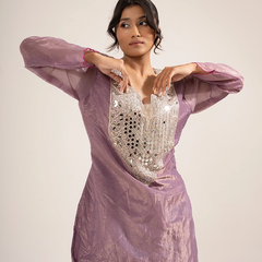 Ziya Tissue Lavender Sharara Set