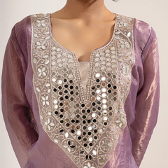 Ziya Tissue Lavender Sharara Set