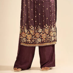 Ira Tissue Plum Kurta Set