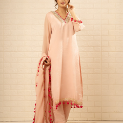 Inayat Tissue Blush Pink Kurta Set