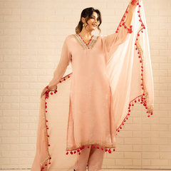 Inayat Tissue Blush Pink Kurta Set