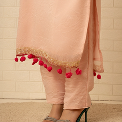 Inayat Tissue Blush Pink Kurta Set