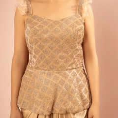 Noorvi Beige Indo- Western Set